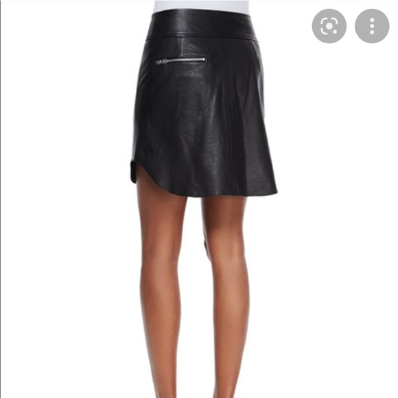 Alexander McQueen Leather Zip Biker Skirt - Picture 2 of 10